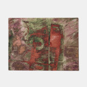 Geschilderde Graffiti Grunge Herfst Rood Groen Roe Deurmat (Voorkant)