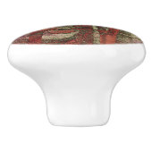 Geschilderde Graffiti Grunge Herfst Rood Groen Roe Keramische Knop (Zijkant)