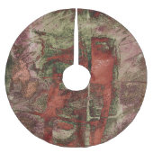 Geschilderde Graffiti Grunge Herfst Rood Groen Roe Kerstboom Rok (Voorkant)