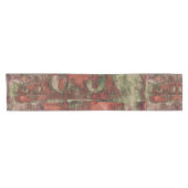 Geschilderde Graffiti Grunge Herfst Rood Groen Roe Korte Tafelloper (Horizontaal)