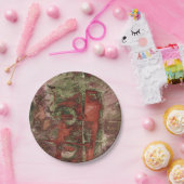 Geschilderde Graffiti Grunge Herfst Rood Groen Roe Papieren Bordje (Feest)