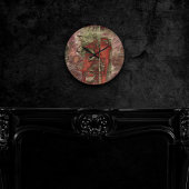 Geschilderde Graffiti Grunge Herfst Rood Groen Roe Ronde Klok