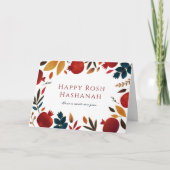 Geschilderde Granaatappels Rosh Hashanah Feestdagen Kaart (Voorkant)