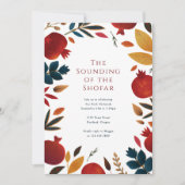 Geschilderde granaatappels Rosh Hashanah Kaart (Voorkant)