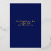 Geschilderde grillige winter landschap Kerstmis Folie Feestdagenkaart (Achterkant)