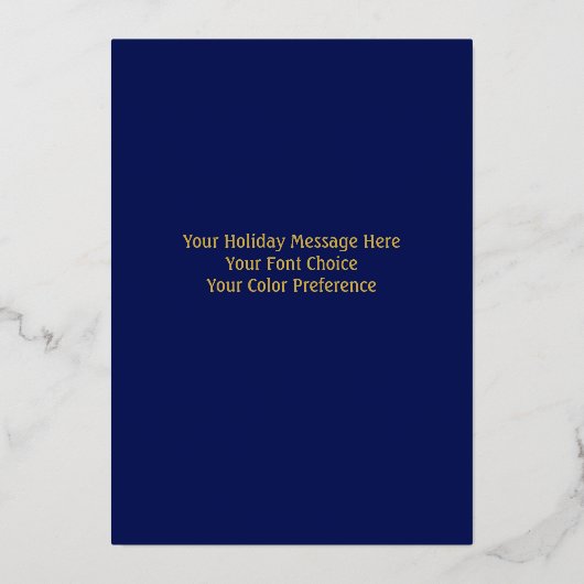 Geschilderde grillige winter landschap Kerstmis Folie Feestdagenkaart (Achterkant)