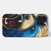 Geschilderde Grizzly iPhone Hoesje (Achterkant horizontaal)