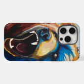 Geschilderde Grizzly iPhone Hoesje (Achterkant horizontaal)