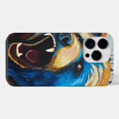 Geschilderde Grizzly iPhone Hoesje (Achterkant horizontaal)