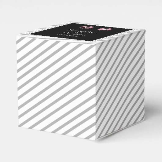 Geschilderde Groom Silhouetten Gay Bruiloft Favor  Bedankdoosjes (Voorkant Zijde)