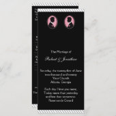 Geschilderde Groom Silhouetten Gay Trouwprogramma Programmakaart (Voorkant / Achterkant)