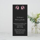 Geschilderde Groom Silhouetten Gay Trouwprogramma Programmakaart (Staand voorkant)