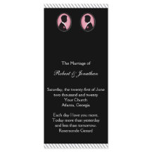 Geschilderde Groom Silhouetten Gay Trouwprogramma