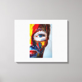 Geschilderde "Half Face" muurkunst Canvas Afdruk