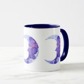 Geschilderde halve maan mok (Voorkant rechts)