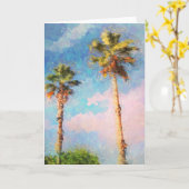 Geschilderde handpalmen kaart (Gele Bloem)