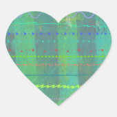 Geschilderde hark hart sticker (Voorkant)