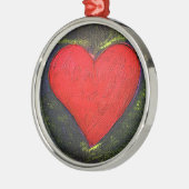 Geschilderde hark metalen ornament (Links)