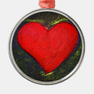 Geschilderde hark metalen ornament