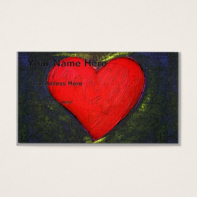 Geschilderde hark visitekaartjes (Voorkant)