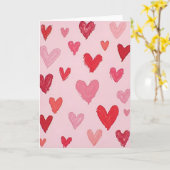 Geschilderde Hart Liefdeskaart Kaart (Gele Bloem)