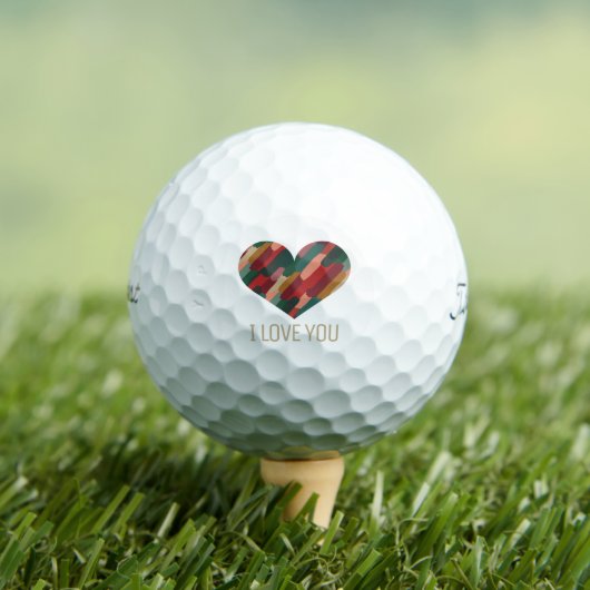 Geschilderde Hart Op Maat Gemaakte Golfballen (Insitu Shirt)