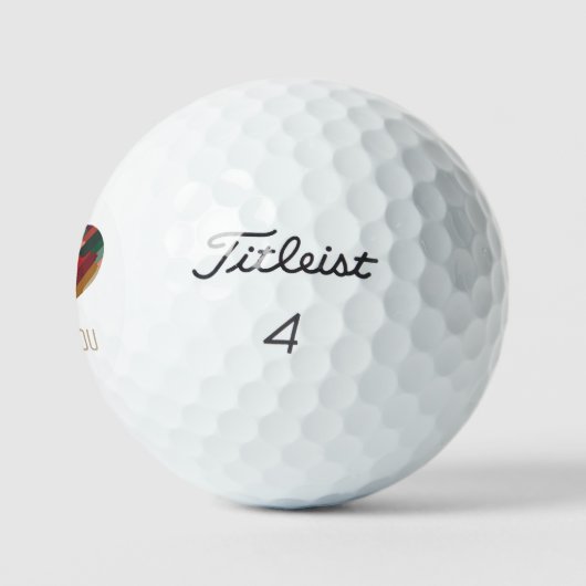 Geschilderde Hart Op Maat Gemaakte Golfballen (Logo)