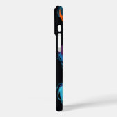 Geschilderde harten op een zwarte achtergrond, gro Case-Mate iPhone case (Achterkant / Links)