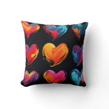 Geschilderde harten op een zwarte achtergrond