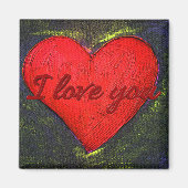 Geschilderde hartmagneet magneet (Voorkant)