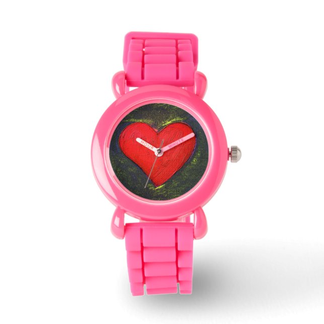 Geschilderde hartwacht horloge (Voorkant)