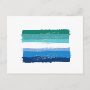 GESCHILDERDE HBT MANNELIJKE PROUD - Azure Briefkaart