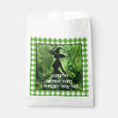 Geschilderde heks goddeloos goede tijd verjaardags bedankzakje (Voorkant)