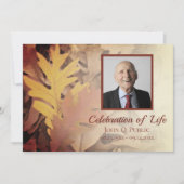 Geschilderde herfstbladeren Viering van het levens Kaart (Voorkant)