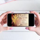 Geschilderde herfstbladeren Viering van het levens Kaart