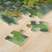 Geschilderde hertenmoeder en baby legpuzzel (Zijkant)