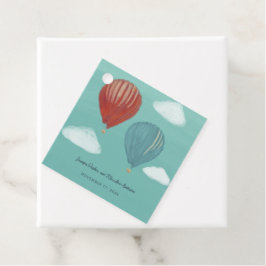 Geschilderde Hete Luchtballons Aangepaste Bruiloft Bedankjes Labels