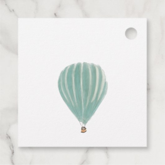 Geschilderde Hete Luchtballons Aangepaste Bruiloft Bedankjes Labels (Achterkant)