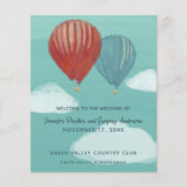 Geschilderde heteluchtballons Custom Wedding Progr (Voorkant)