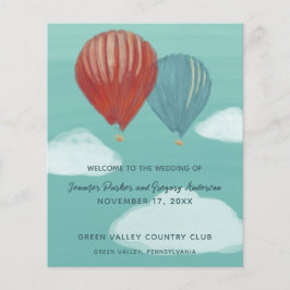 Geschilderde heteluchtballons Custom Wedding Progr