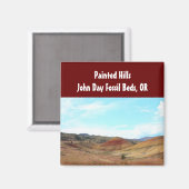 Geschilderde heuvels John Day Fossiele Bedden Oreg Magneet (Voorkant / Achterkant)