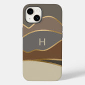 Geschilderde heuvels monogrammed Case-Mate iPhone case (Achterkant)