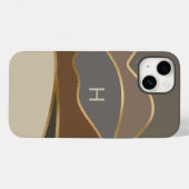 Geschilderde heuvels monogrammed Case-Mate iPhone case (Achterkant (horizontaal))