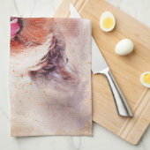Geschilderde Hond Afdruk Theedoek (Quarter Fold)