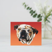 Geschilderde hond briefkaart (Staand voorkant)