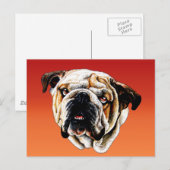 Geschilderde hond briefkaart (Voorkant / Achterkant)