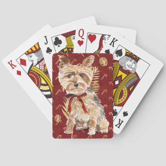 Geschilderde hond plezier pokerkaarten (Achterkant)