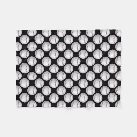 Geschilderde honkbalpatroon fleece deken (Voorkant (Horizontaal))