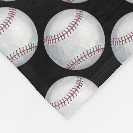 Geschilderde honkbalpatroon fleece deken (Hoek)