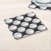 Geschilderde honkbalpatroon kartonnen onderzetters (Schuin)